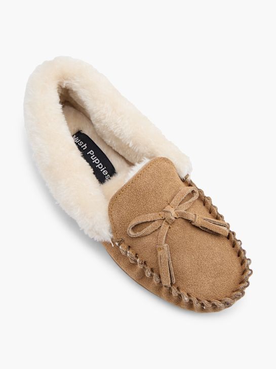 hush puppies de la felpa de la zapatilla beige deichmann