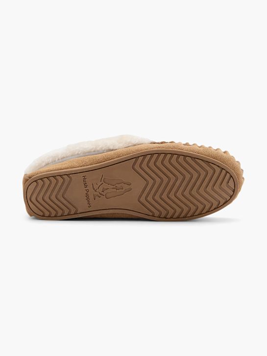 hush puppies de la felpa de la zapatilla beige deichmann