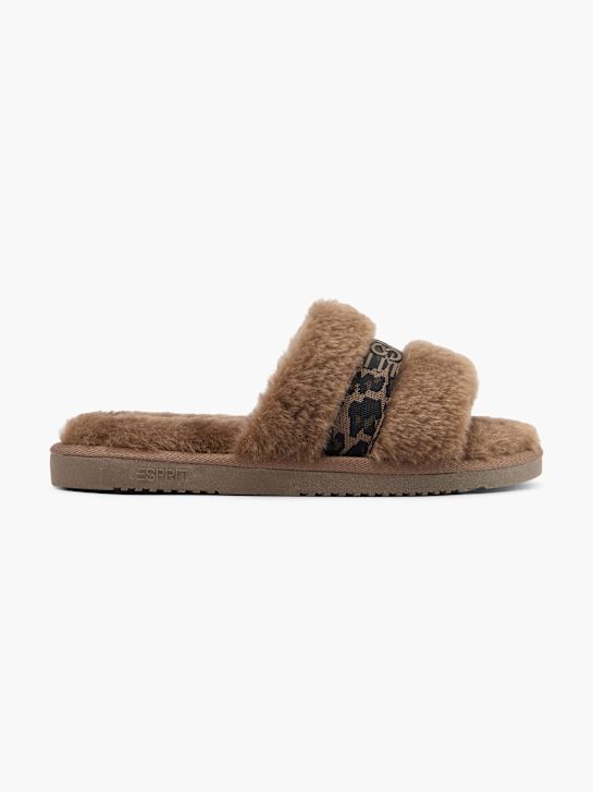esprit zapatilla de felpa marrón deichmann