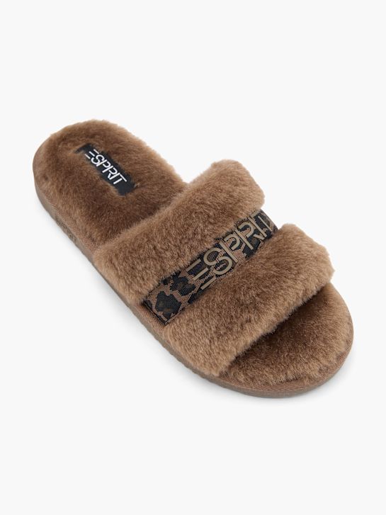 esprit zapatilla de felpa marrón deichmann