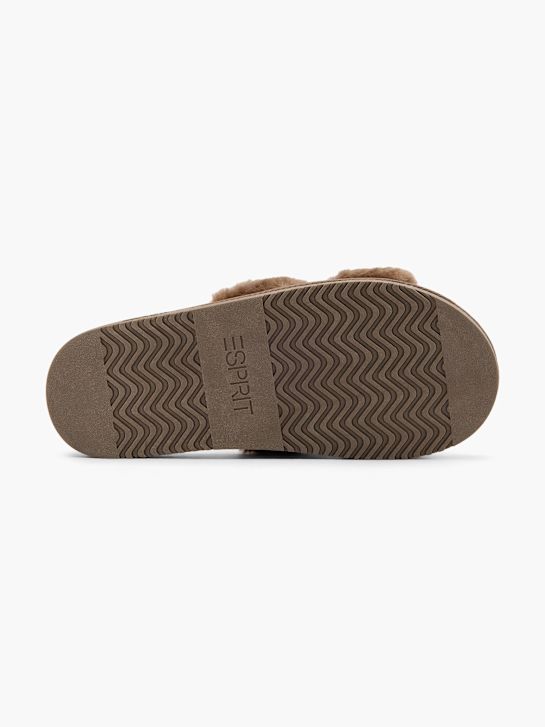 esprit zapatilla de felpa marrón deichmann