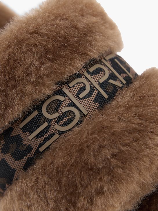esprit zapatilla de felpa marrón deichmann