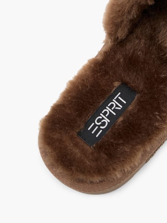 esprit zapatilla de felpa marrón deichmann