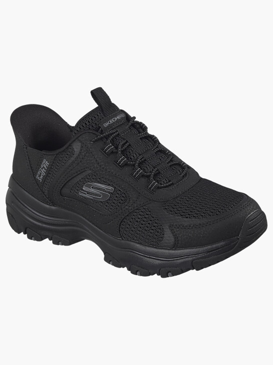 skechers swift ajuste i-conik slip-on entrenador negro deichmann