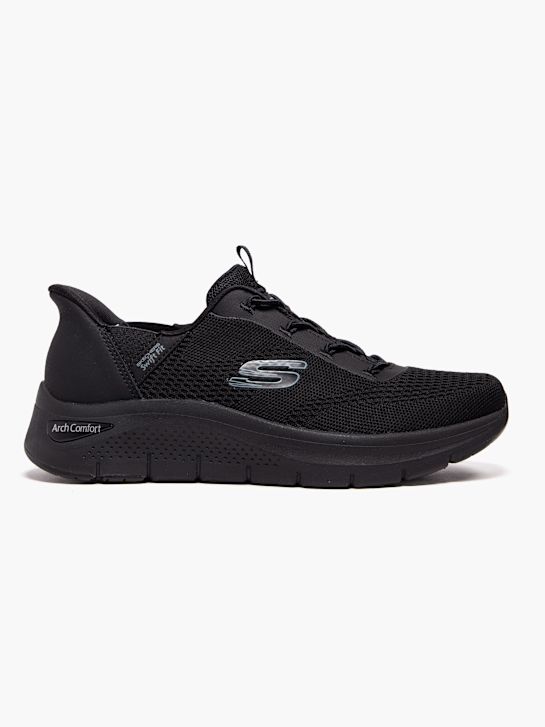 skechers arco de la comodidad y el swift fit trainer negro deichmann