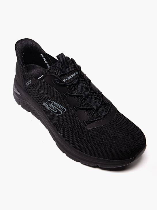 skechers arco de la comodidad y el swift fit trainer negro deichmann