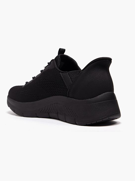 skechers arco de la comodidad y el swift fit trainer negro deichmann