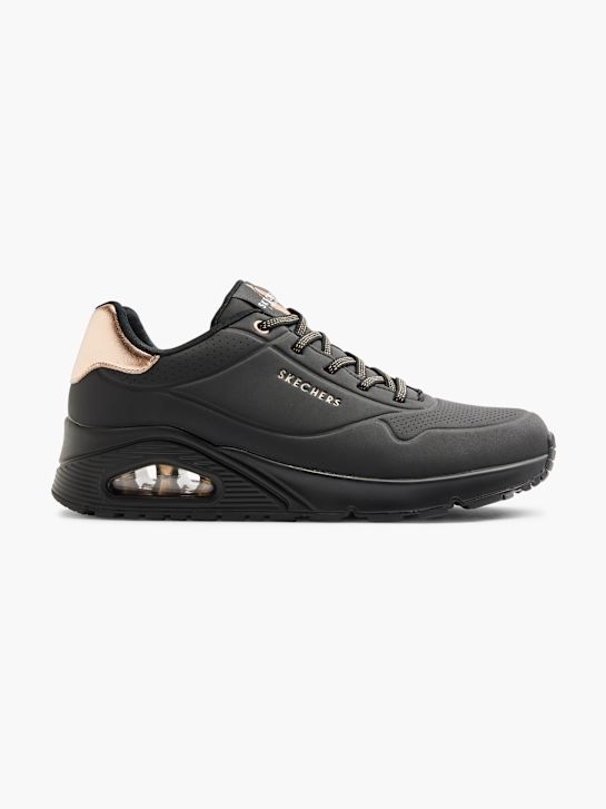 skechers uno - brillo de distancia slip-on entrenador negro deichmann