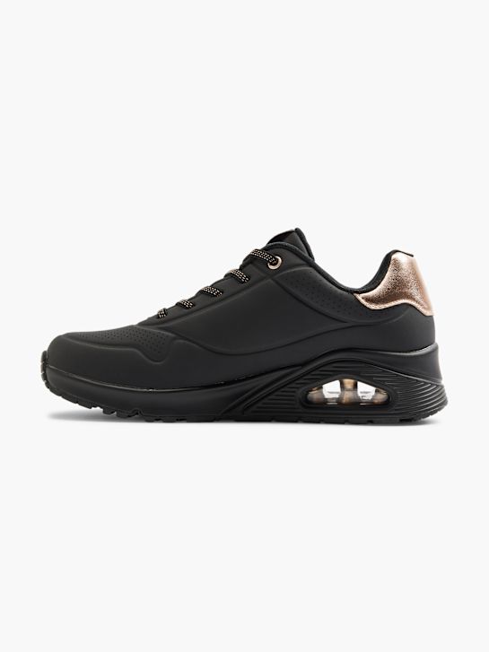 skechers uno - brillo de distancia slip-on entrenador negro deichmann