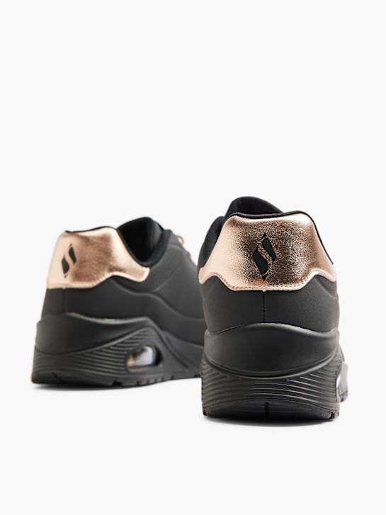 skechers uno - brillo de distancia slip-on entrenador negro deichmann