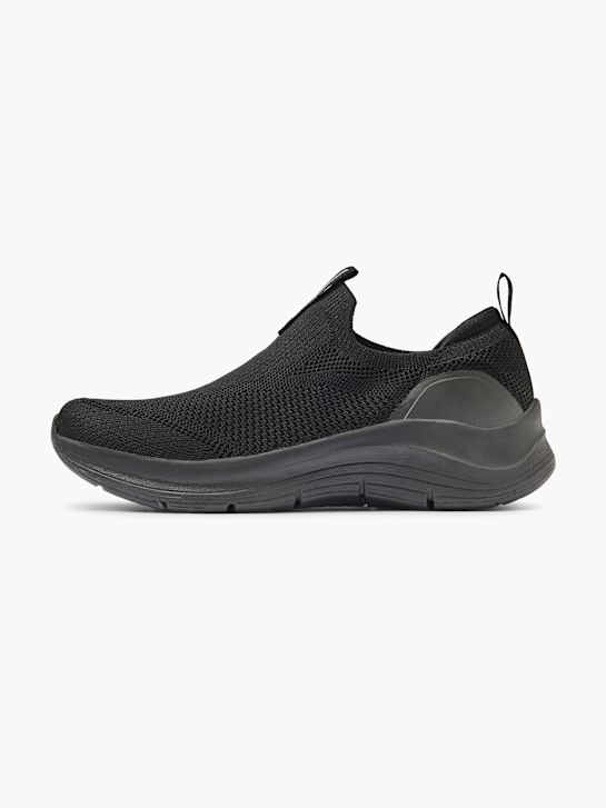 skechers arco comodidad slip-on entrenador negro deichmann