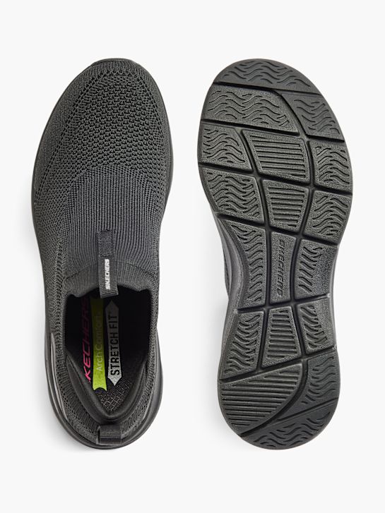 skechers arco comodidad slip-on entrenador negro deichmann
