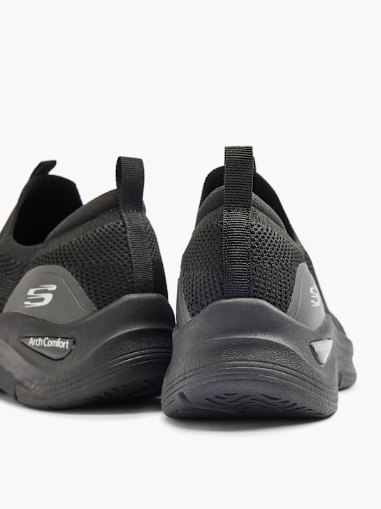 skechers arco comodidad slip-on entrenador negro deichmann