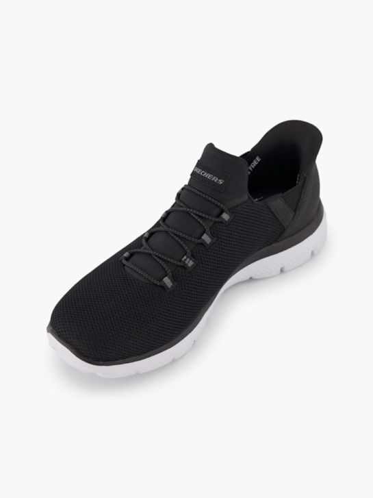 skechers puro genio swift ajuste slip-on entrenador negro deichmann