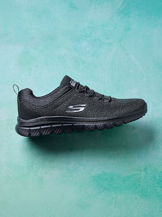 skechers elegante 4.0 slip-on entrenador negro deichmann