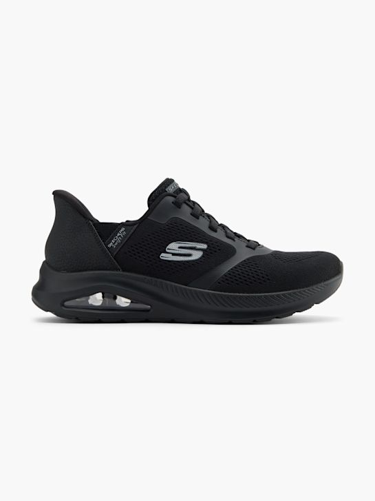 skechers con aire amp swift ajuste slip-on entrenador negro deichmann