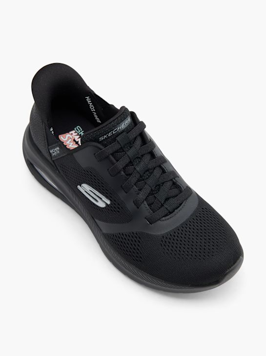 skechers con aire amp swift ajuste slip-on entrenador negro deichmann