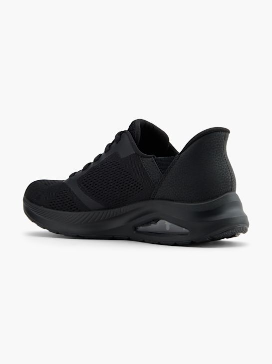 skechers con aire amp swift ajuste slip-on entrenador negro deichmann