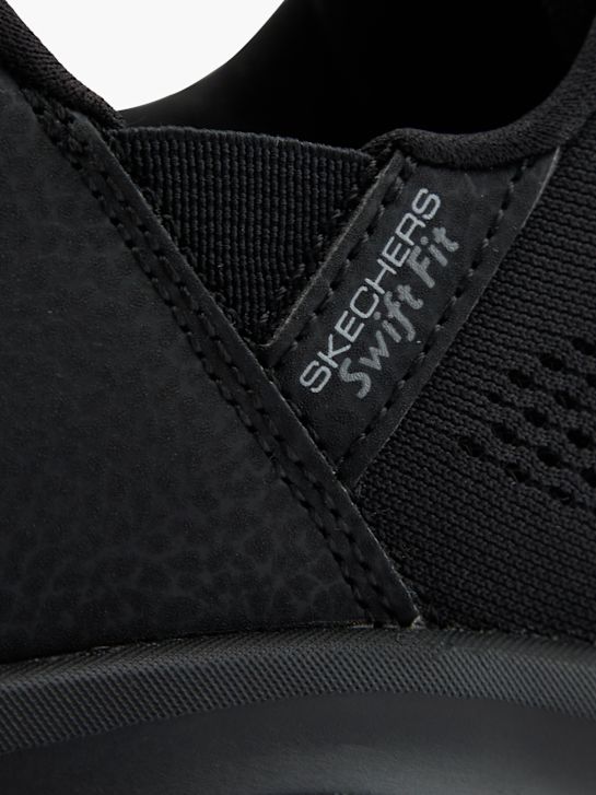 skechers con aire amp swift ajuste slip-on entrenador negro deichmann