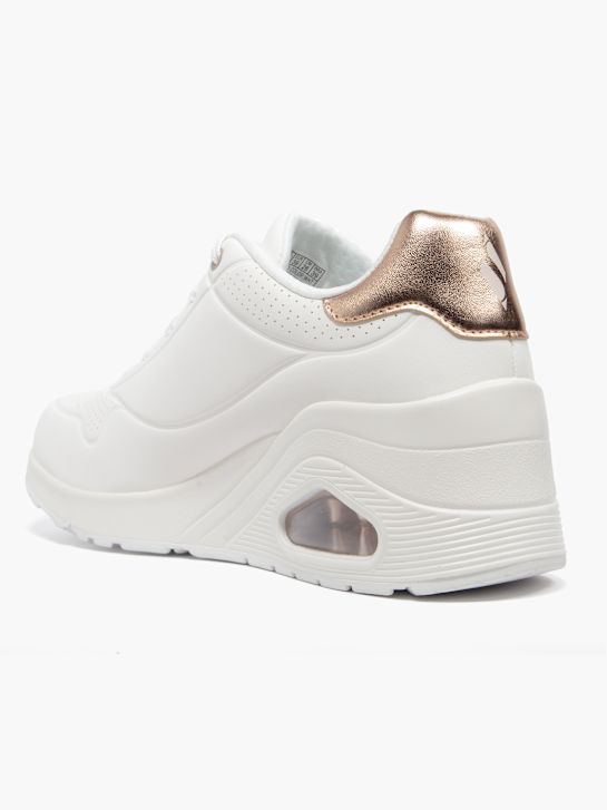 skechers uno de cuÑa grueso entrenador blanco deichmann