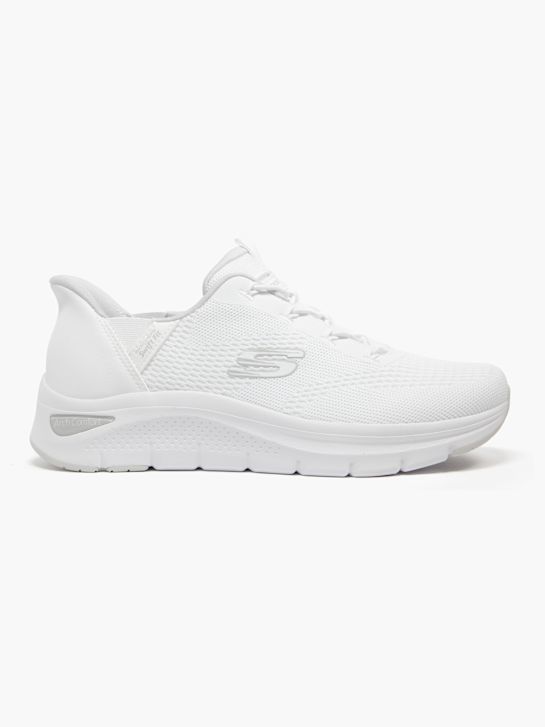 skechers arco de la comodidad y el swift ajuste slip-on entrenador blanco deichmann