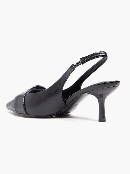 pasarela slingback talón negro deichmann