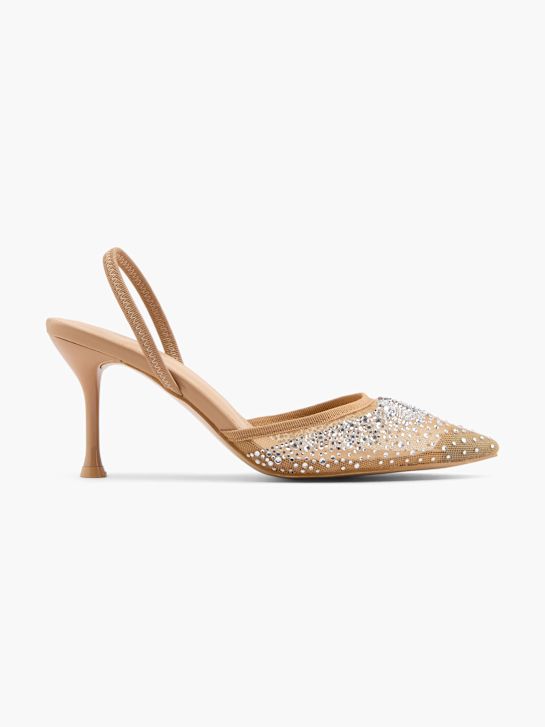 pasarela slingback tacón beige deichmann