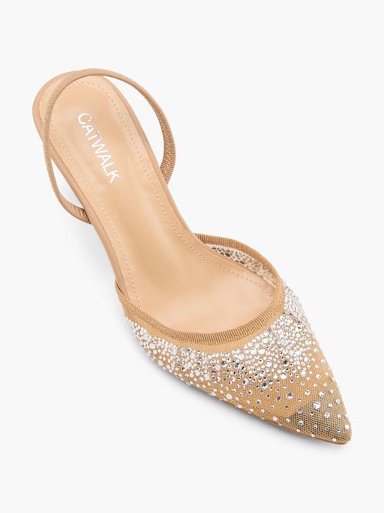 pasarela slingback tacón beige deichmann