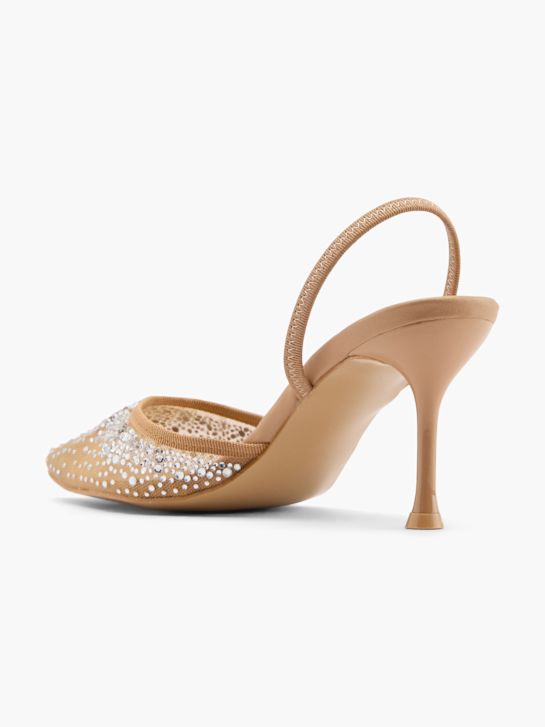 pasarela slingback tacón beige deichmann