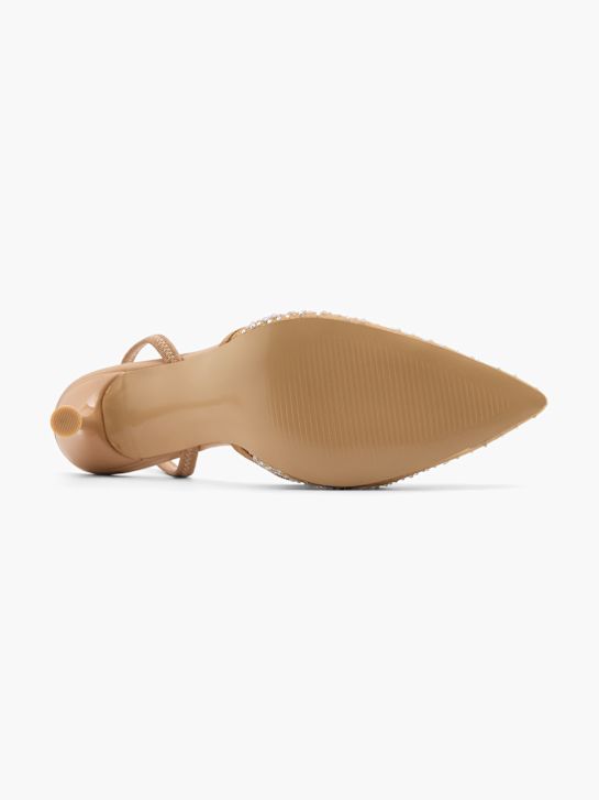 pasarela slingback tacón beige deichmann