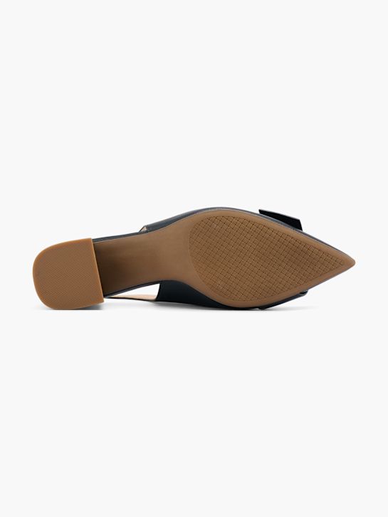 pasarela slingback talón negro deichmann