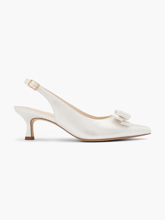pasarela slingback talón blanco deichmann
