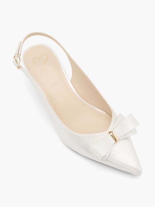 pasarela slingback talón blanco deichmann