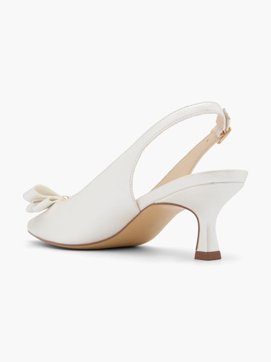 pasarela slingback talón blanco deichmann