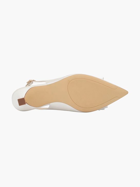 pasarela slingback talón blanco deichmann
