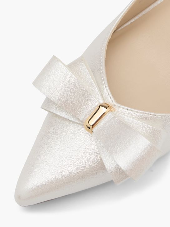pasarela slingback talón blanco deichmann
