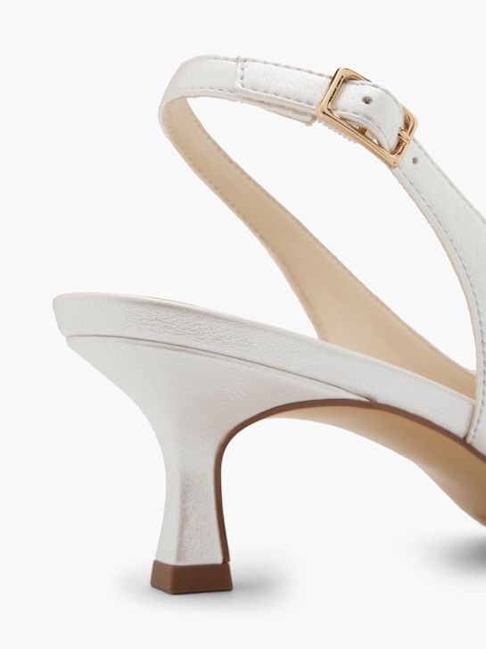 pasarela slingback talón blanco deichmann