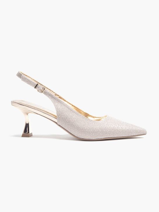 pasarela slingback talón oro rosa deichmann