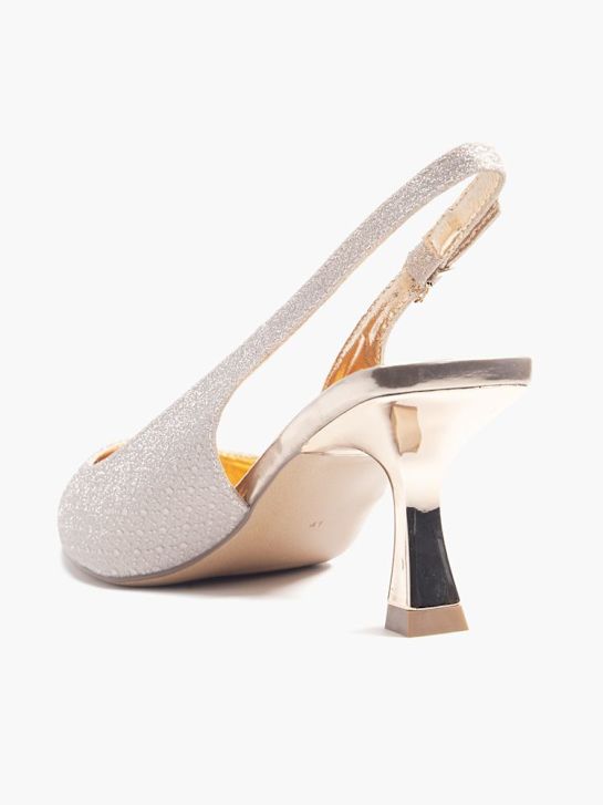 pasarela slingback talón oro rosa deichmann