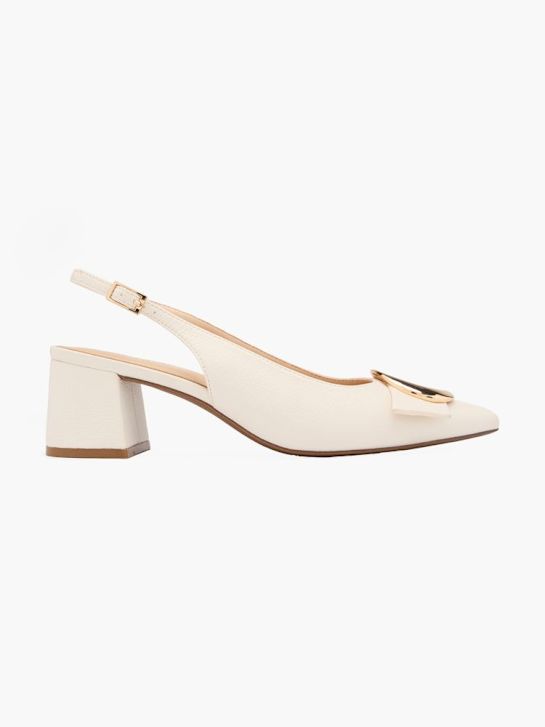 pasarela slingback tacón beige deichmann