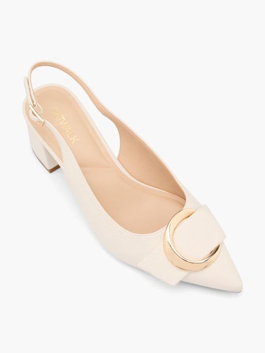 pasarela slingback tacón beige deichmann