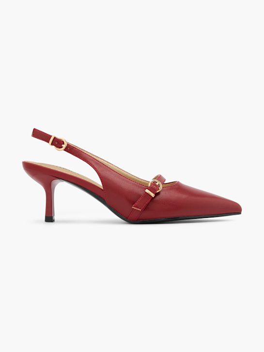 pasarela slingback talón rojo deichmann