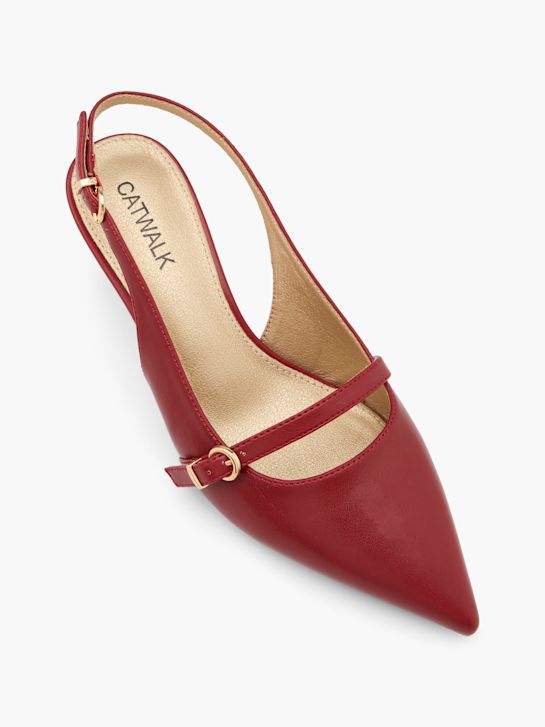 pasarela slingback talón rojo deichmann