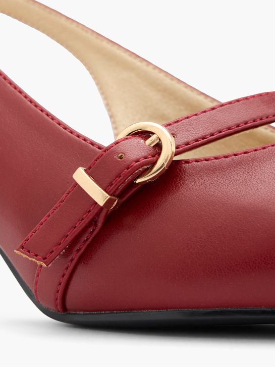 pasarela slingback talón rojo deichmann