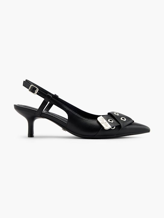 buffalo slingback talón negro deichmann