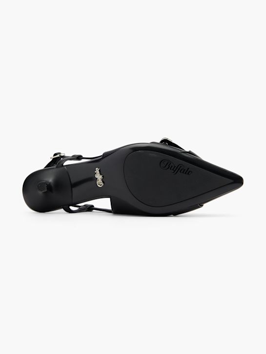 buffalo slingback talón negro deichmann