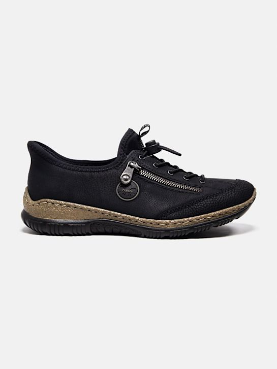 rieker slip-on entrenador negro deichmann