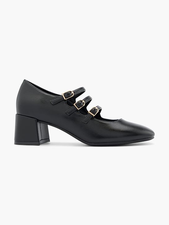 pasarela de mary jane atado talón negro deichmann