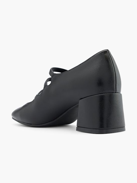 pasarela de mary jane atado talón negro deichmann