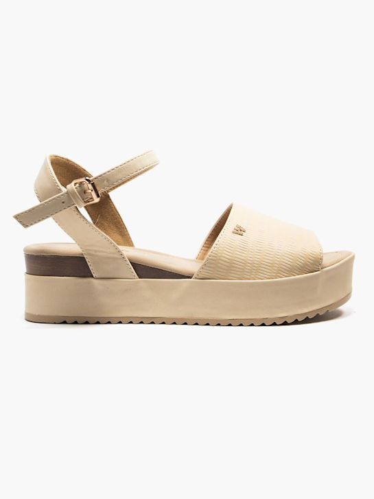 wrangler de tacón de la sandalia beige deichmann